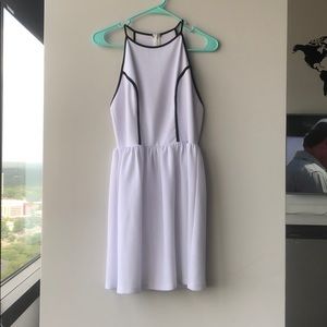 White and black aqua dress